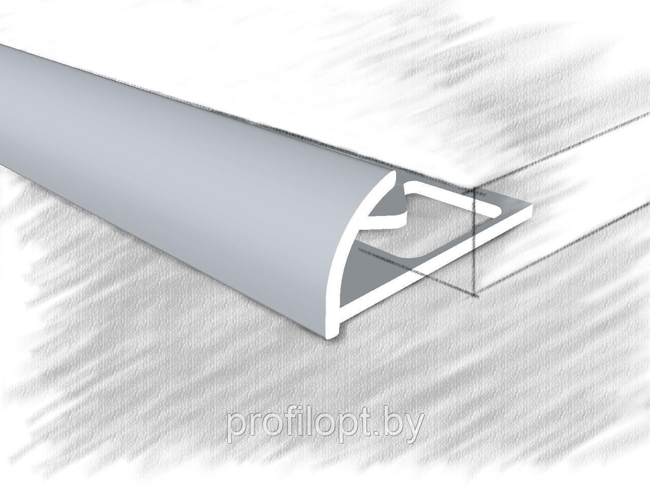 Уголок для плитки алюминиевый полукруглый 10 мм, анод. серебро 270 см - фото 6 - id-p132973875
