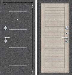 Двери входные металлические Porta S 104.П22 Антик Серебро/Cappuccino Veralinga