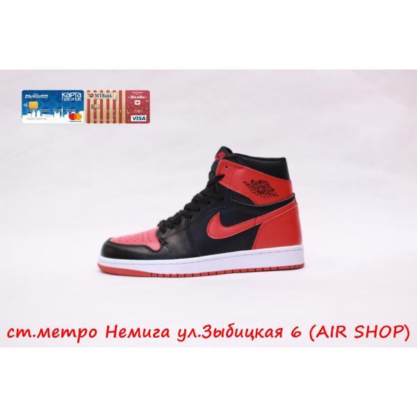 Nike Air Jordan 1 black/red, фото 1