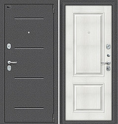 Двери входные металлические Porta S 104.К32 Антик Серебро/Bianco Veralinga