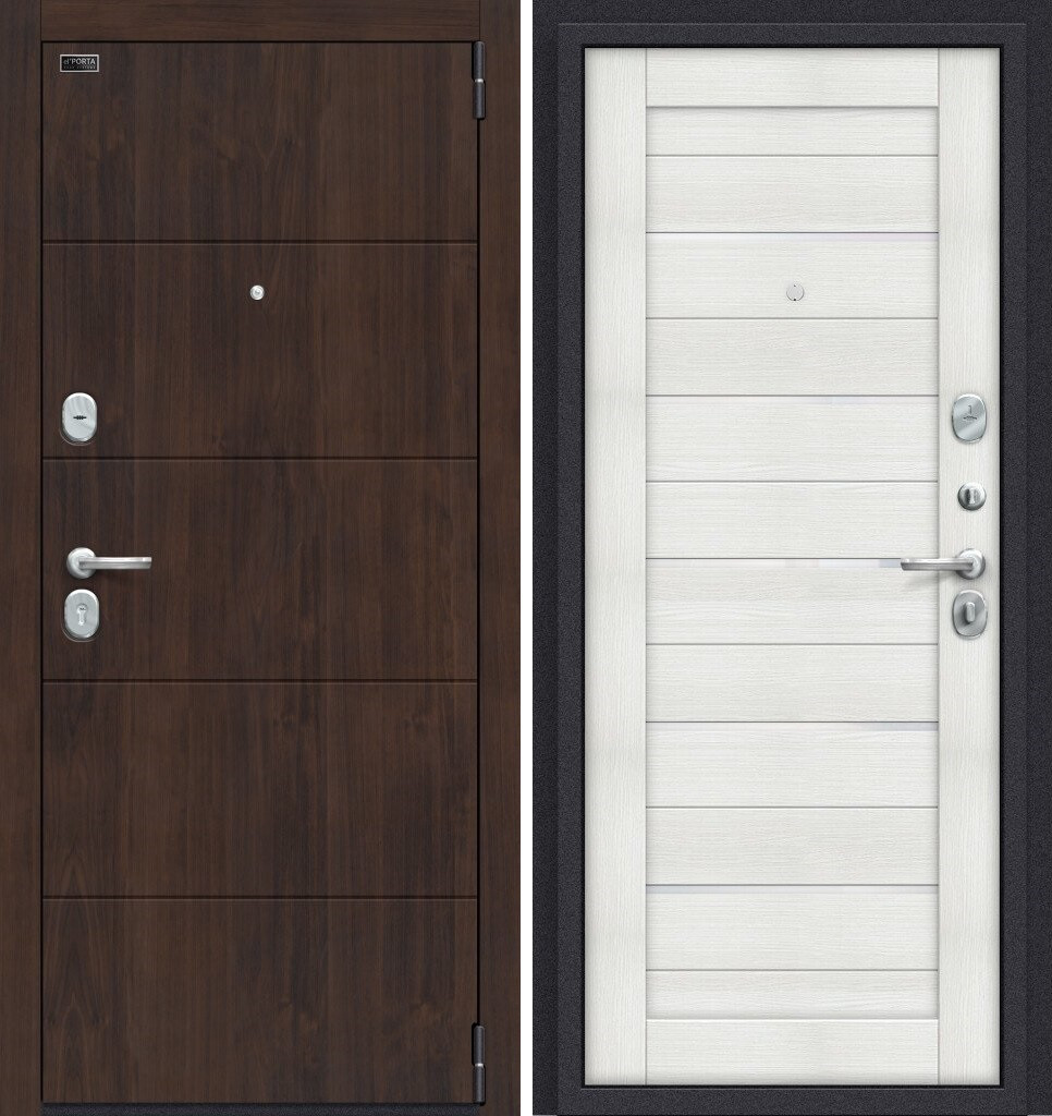 Двери входные металлические Porta S 4.П22 Almon 28/Bianco Veralinga - фото 1 - id-p99329189