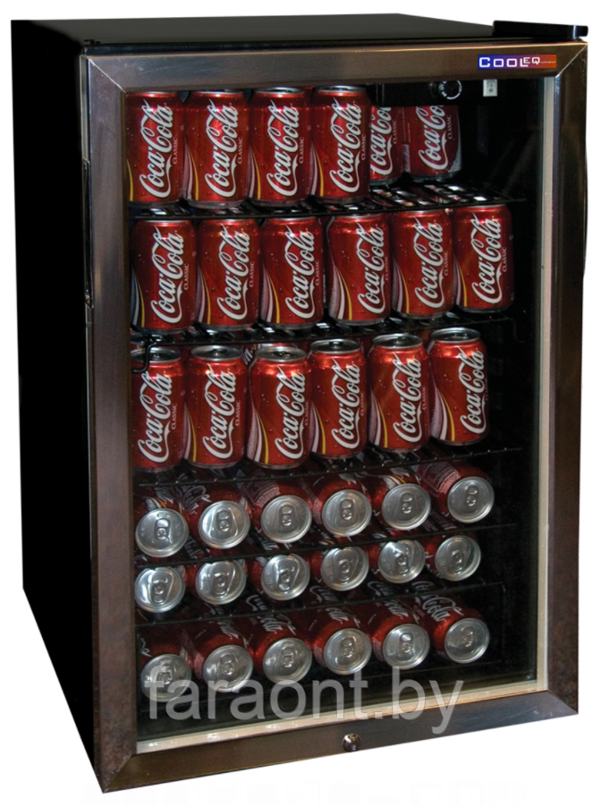Шкаф холодильный со стеклом COOLEQ TBC-145 черный - фото 1 - id-p133017370