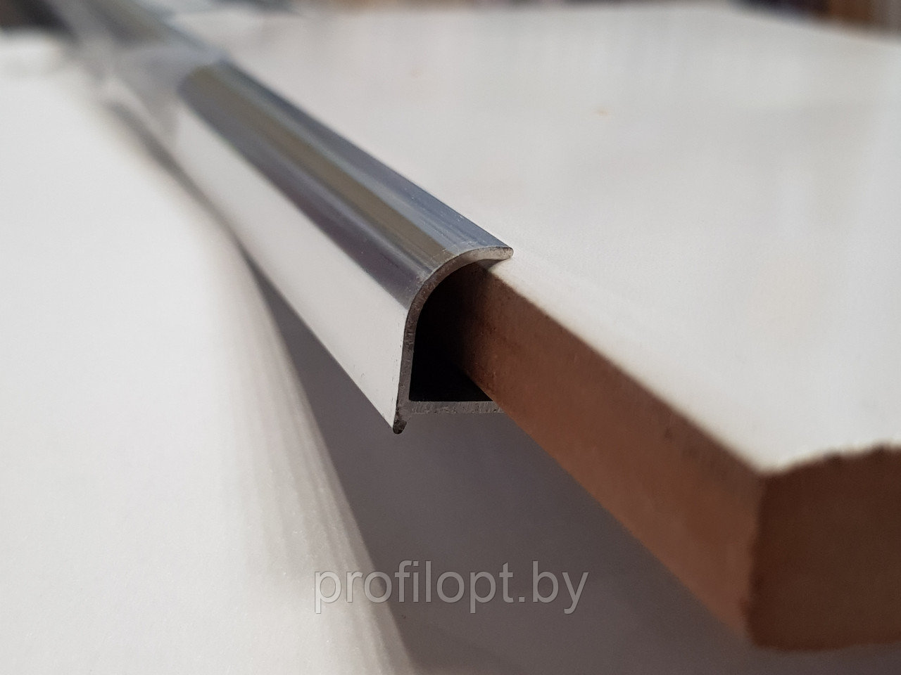 Уголок для плитки алюминиевый полукруглый 12 мм, серебро глянец (полированный) 270 см