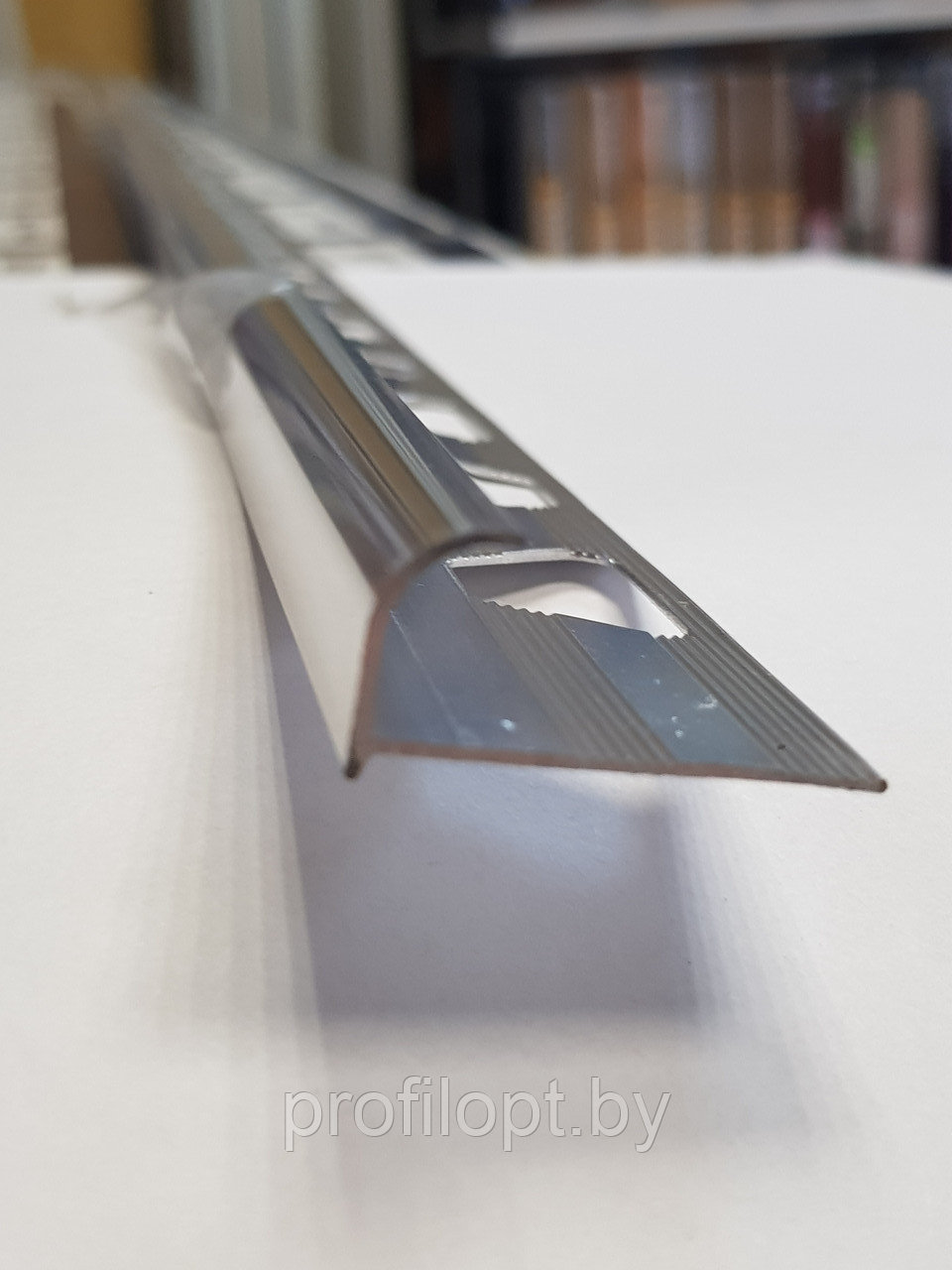 Уголок для плитки алюминиевый полукруглый 12 мм, серебро глянец (полированный) 270 см - фото 4 - id-p133023875
