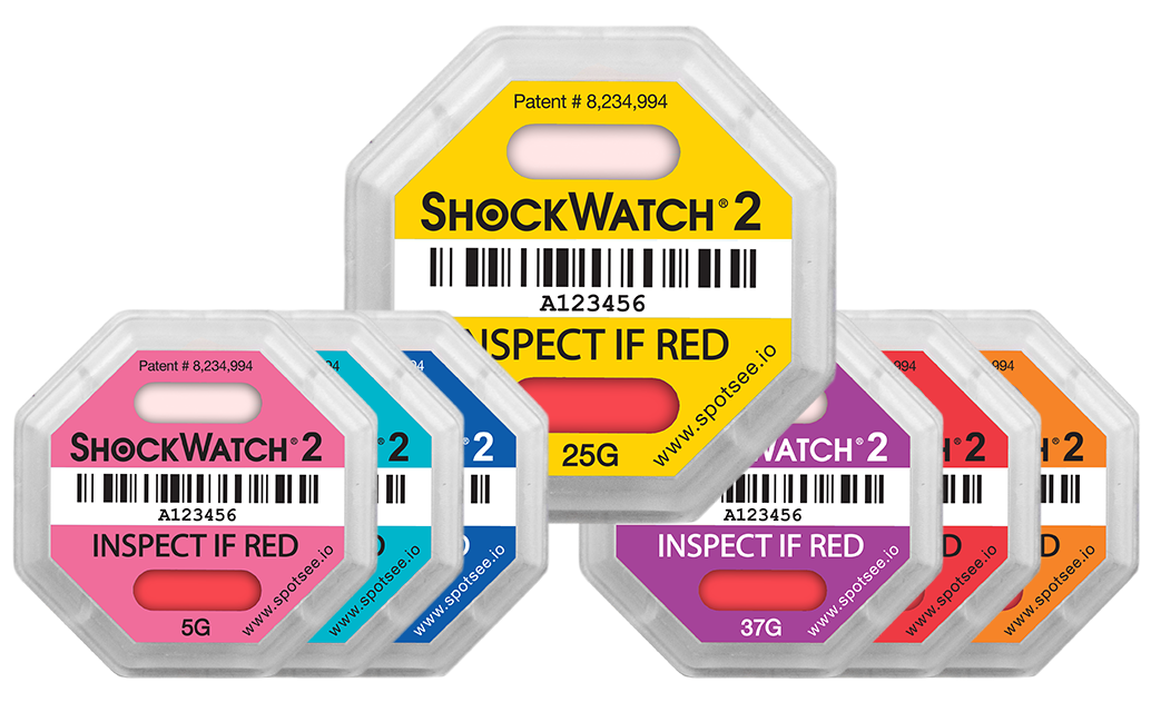 Индикатор удара ШОКВОТЧ ЛЭЙБЛ 2 (ShockWatch 2) 5G,10G,15G,25G, 37G, 50G, 75G - фото 1 - id-p133023902