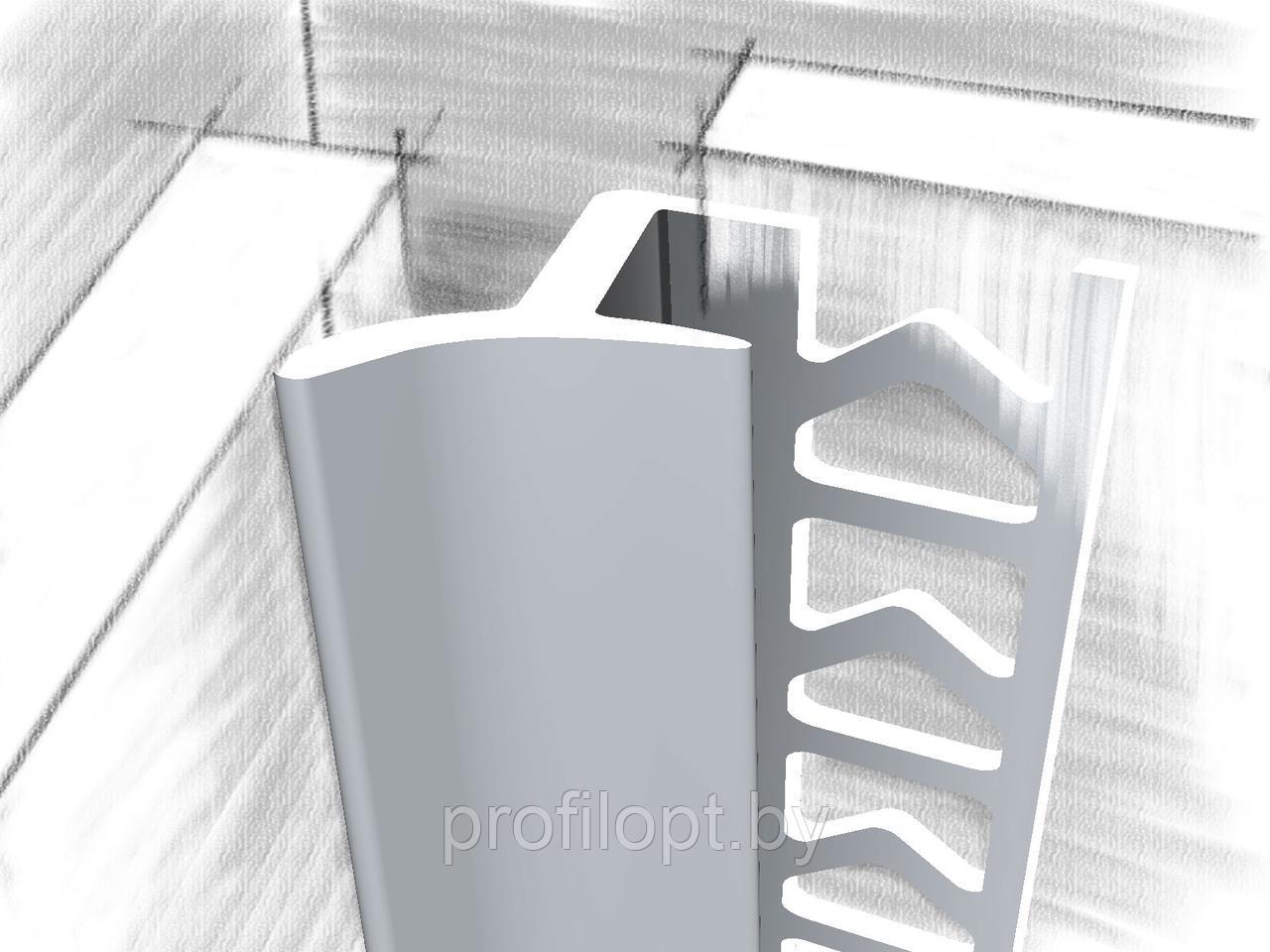 Угол для плитки внутренний алюминиевый 10 мм, анодированный серебро 270 см - фото 2 - id-p133024135