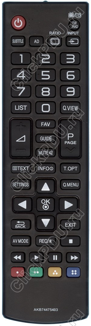 Пульт телевизионный LG AKB74475403 ic LCD TV