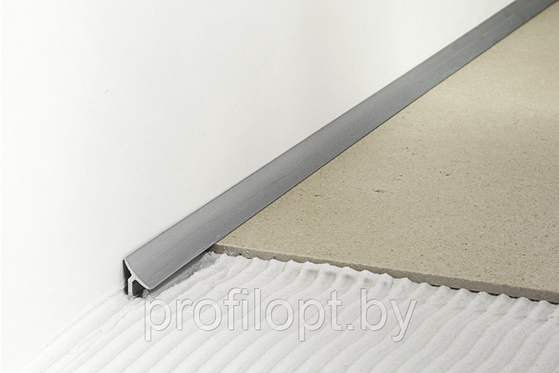 Угол для плитки внутренний универсальный алюминиевый, анодированный серебро 270 см - фото 1 - id-p133026027
