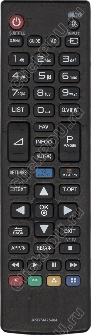 Пульт телевизионный LG AKB74475404 ic как оригинальный smart