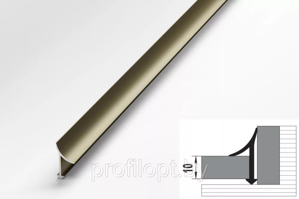 Угол для плитки внутренний универсальный алюминиевый, шампань 270 см - фото 1 - id-p133026502