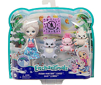 Игровой набор Enchantimals Семья белой медведицы Пристины и полярные мишки Mattel GJX47