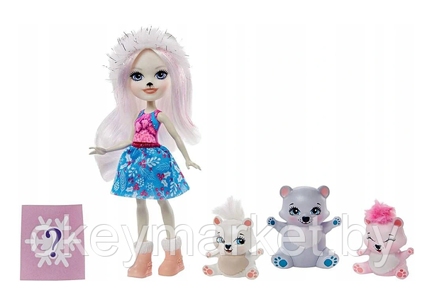 Игровой набор Enchantimals Семья белой медведицы Пристины и полярные мишки Mattel GJX47, фото 3