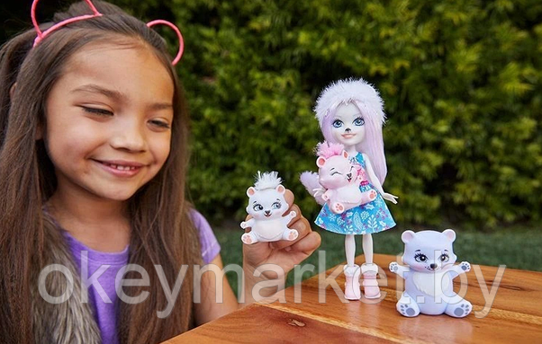 Игровой набор Enchantimals Семья белой медведицы Пристины и полярные мишки Mattel GJX47, фото 2
