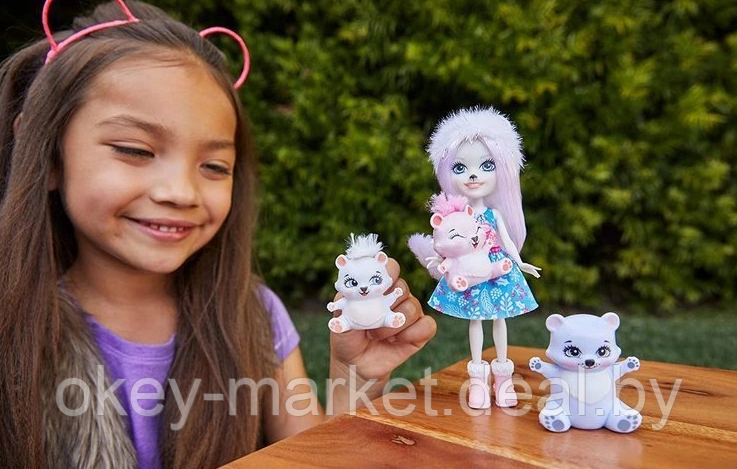 Игровой набор Enchantimals Семья белой медведицы Пристины и полярные мишки Mattel GJX47 - фото 3 - id-p133031007