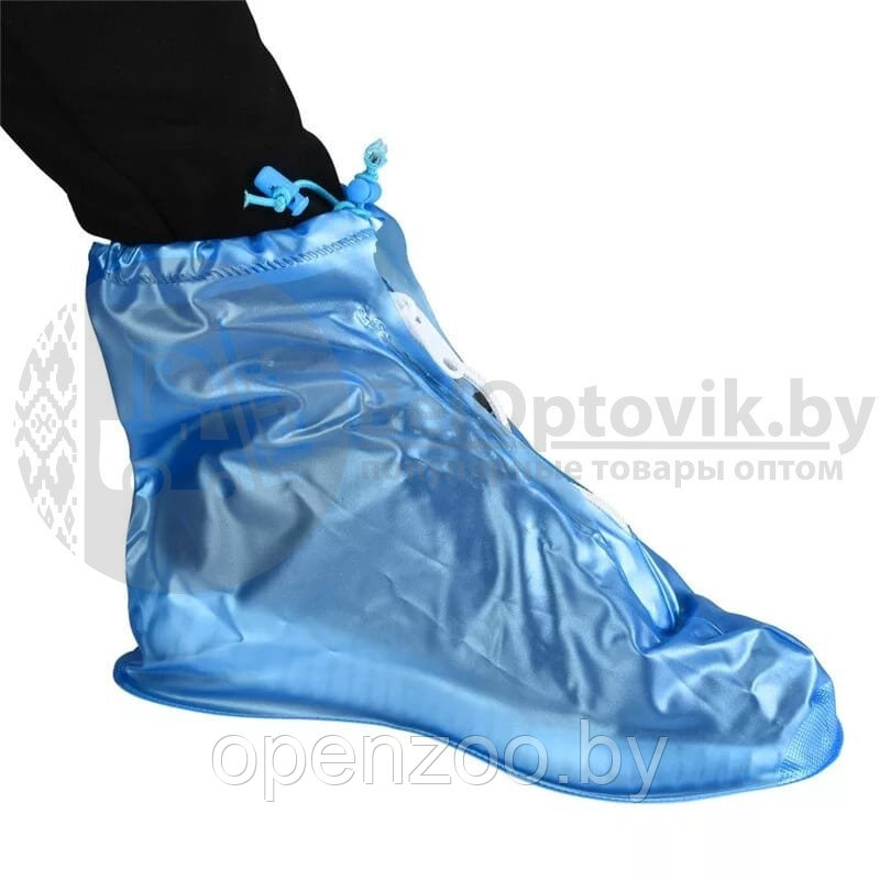 Защитные чехлы (дождевики, пончи) для обуви от дождя и грязи с подошвой цветные р-р 41-42 (XL) Синие - фото 10 - id-p101272823