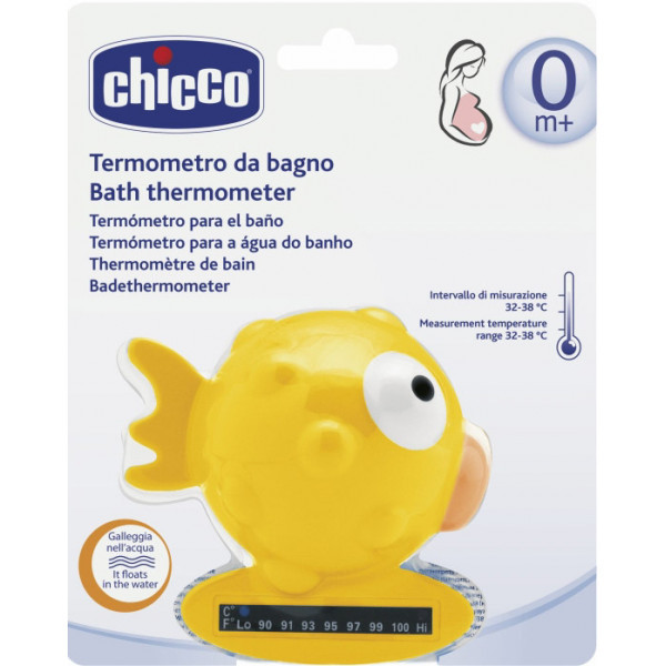 Термометр Chicco Рыбка шар жёлтый для ванны 0+ - фото 1 - id-p133041730