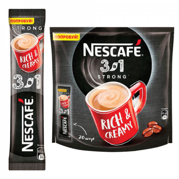 Кофе Nescafe 3 в 1 крепкий 14.5г - фото 1 - id-p133045637