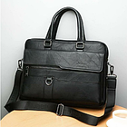 Мужская сумка-портфель JEEP BULUO (Цвет Черный) + ПОДАРОК, фото 4