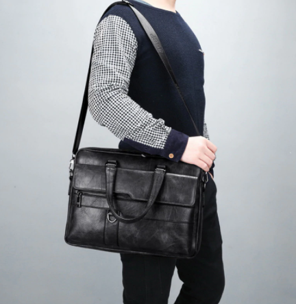 Мужская сумка-портфель JEEP BULUO (Цвет Черный) + ПОДАРОК - фото 3 - id-p133063358