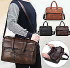 Мужская сумка-портфель JEEP BULUO (Цвет Черный) + ПОДАРОК, фото 2