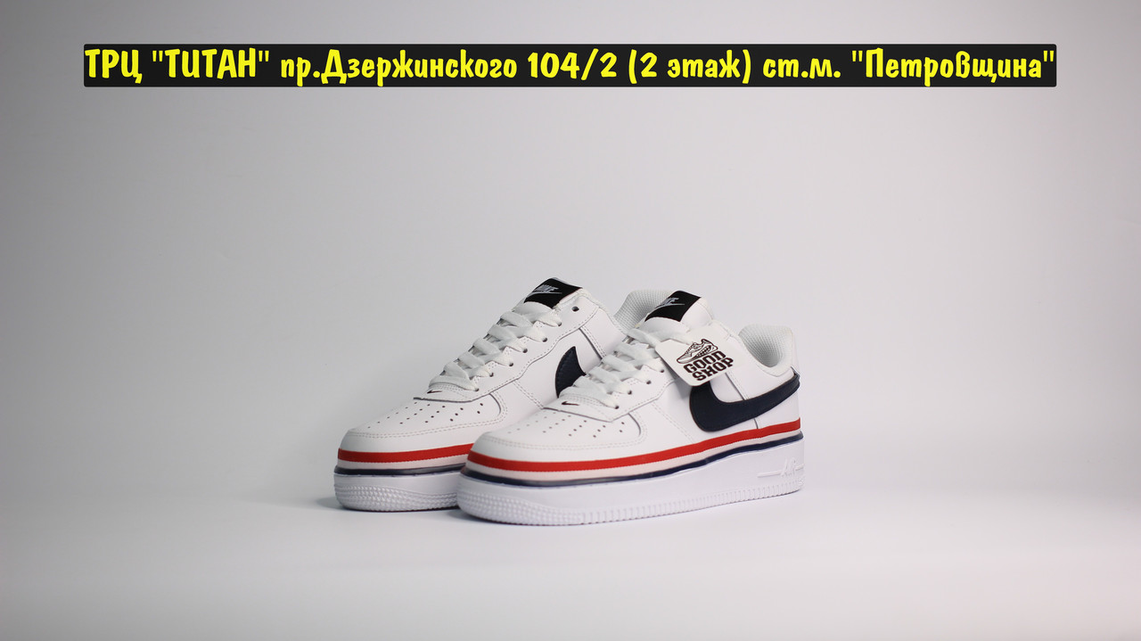 Кроссовки Nike Air Force 1 Ribbon White Blue Low