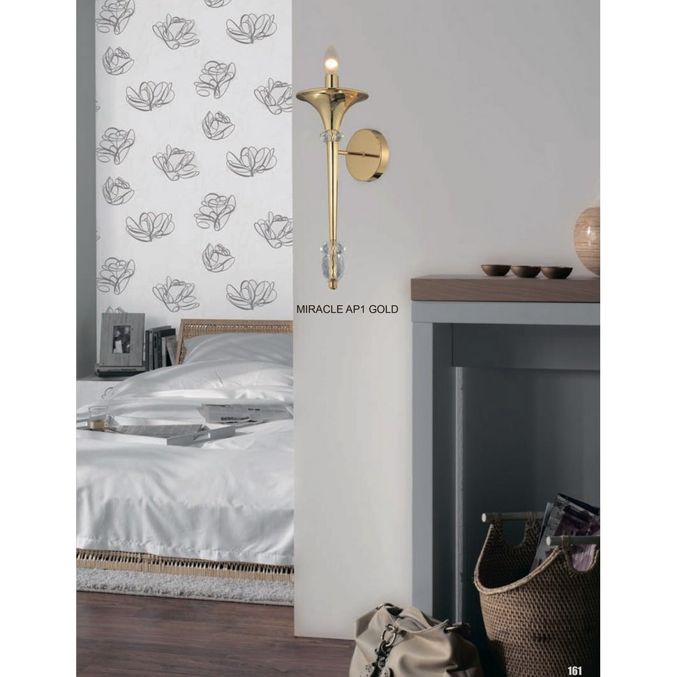 Бра Crystal Lux Miracle AP1 Gold - фото 2 - id-p133054507