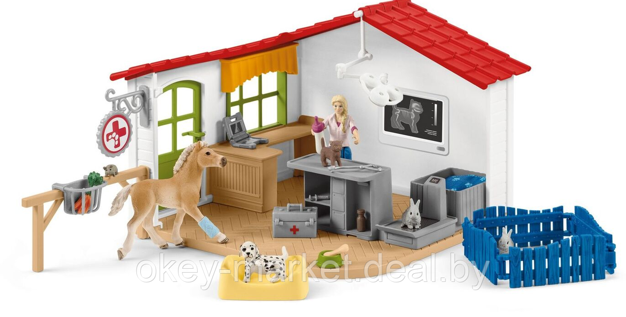 Игровой набор Schleich Ветеринарная клиника с домашними животными 42502 - фото 1 - id-p133068623