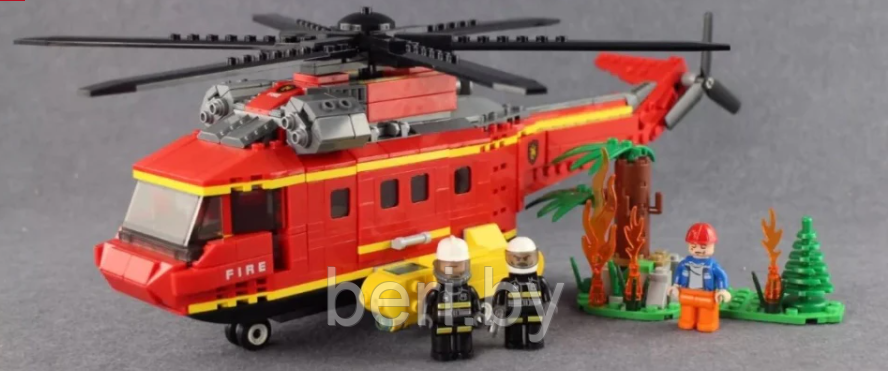 XB-14004 Конструктор XingBao "Пожарная служба вертолет" (Аналог ЛЕГО City), 761 деталь - фото 6 - id-p133071441