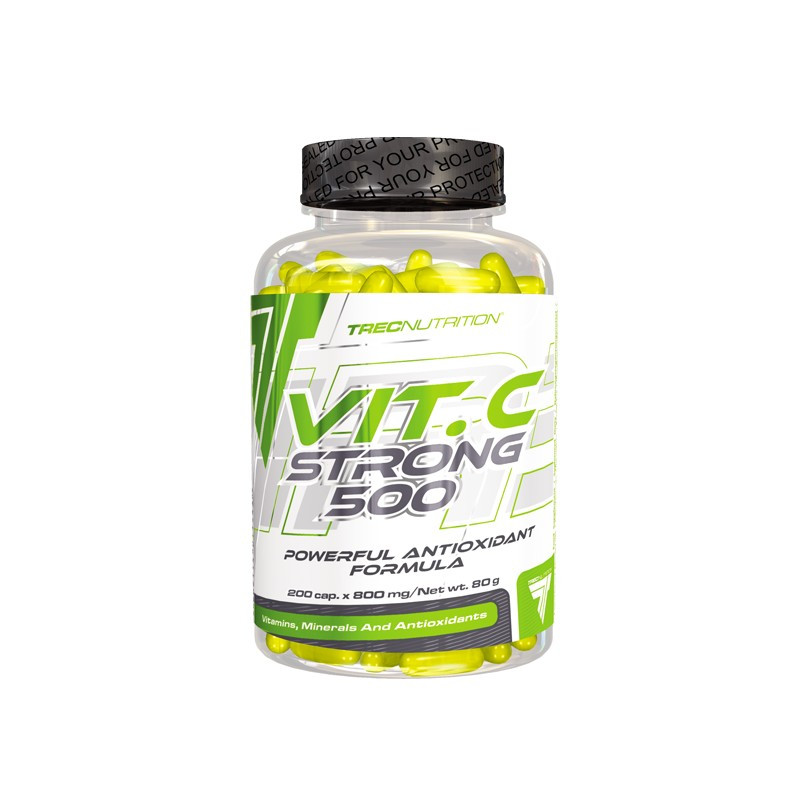 Витамины, минералы и жирные кислоты TREC NUTRITION VIT.C Strong 500 100кап - фото 1 - id-p133074791