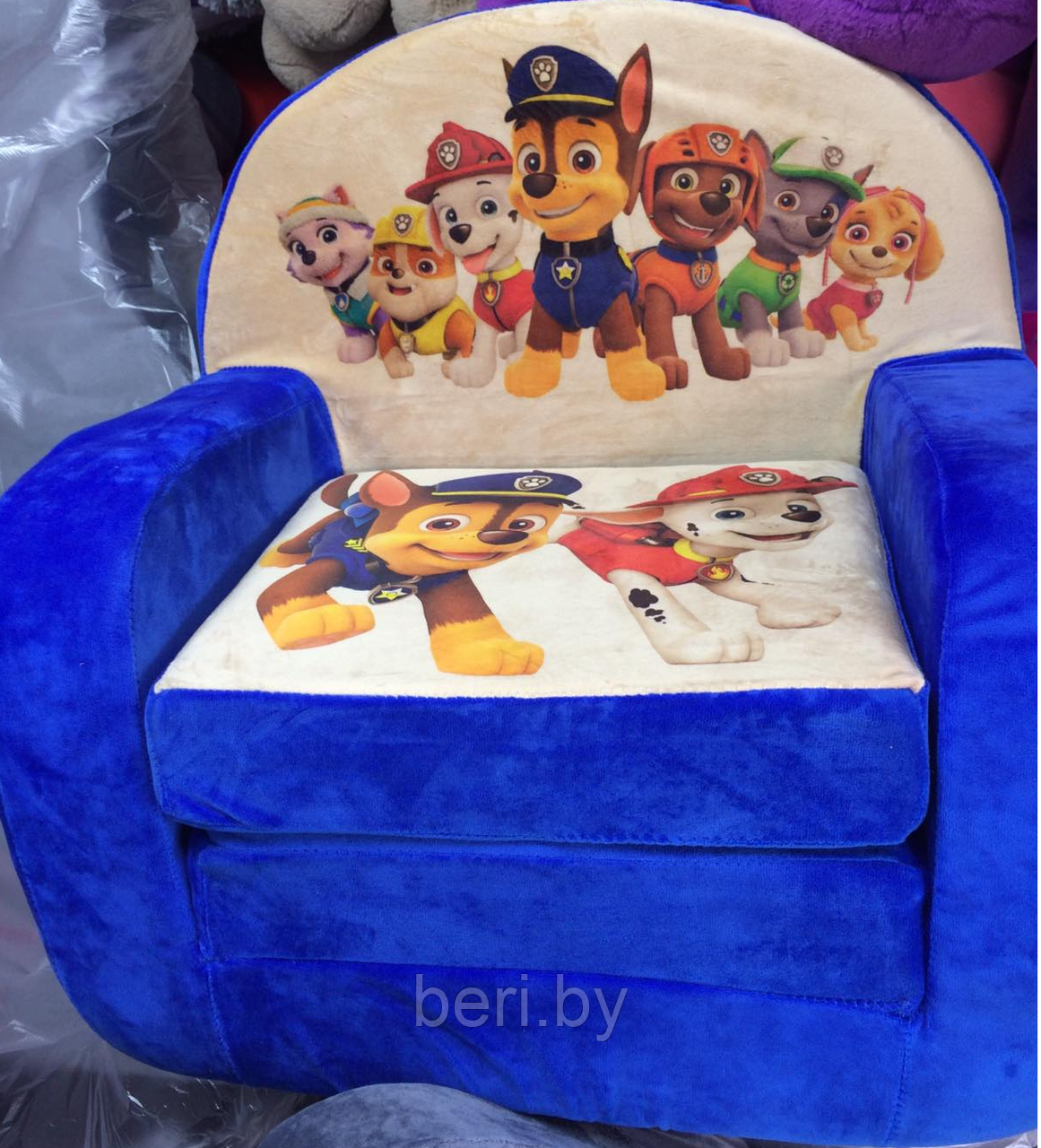 Детское кресло мягкое раскладное "Паровозик Томас", кресло-кровать, раскладушка детская, разные цвета - фото 3 - id-p133080455