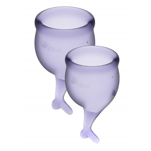 Менструальные чаши Satisfyer Feel Secure, лиловый - фото 1 - id-p133082028