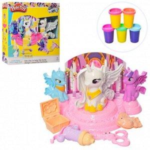 Набор для лепки Play-Toy, 5 цветов, SM8037Little Pony, набор пластилина с аксессуарами, набор для творчества