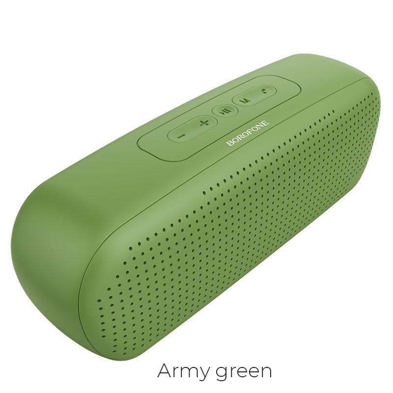 Портативная колонка Borofone BR11 цвет: зеленый       (Bluetooth 5.0, AUX, USB, microSD, FM, 1200mA