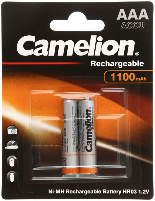 Аккумулятор Camelion Rechargeable Accu AAA, 1.2V, 1100 mAh - фото 1 - id-p133126622