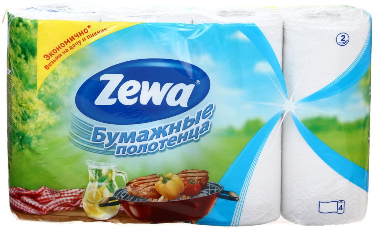 Полотенца бумажные Zewa (в рулоне) 4 рулона, ширина 230 мм, белые - фото 2 - id-p133126628