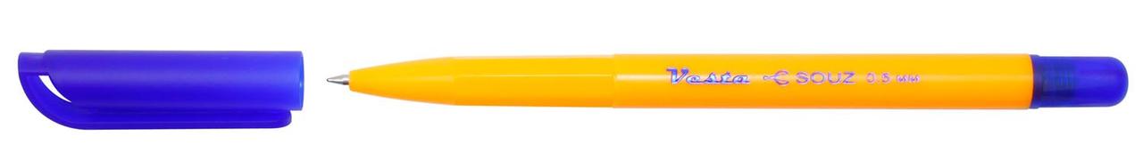 Ручка шариковая Vesta корпус оранжевый, стержень синий - фото 1 - id-p133126373