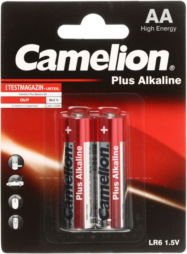 Батарейка щелочная Camelion Plus Alkaline AA, LR6, 1.5 V - фото 1 - id-p131170918