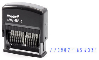 Нумератор полуавтоматический Trodat 48313   тип 48313, 13 разрядов, высота шрифта 3,8 мм