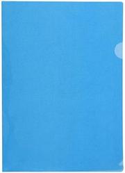 Папка-уголок пластиковая OfficeSpace А4 толщина пластика 0,15 мм, прозрачная синяя
