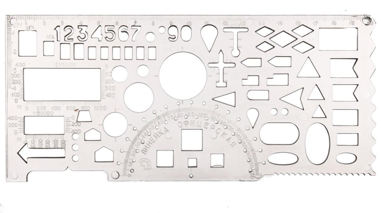 Линейка пластиковая «Офицерская» 20 см, прозрачная - фото 2 - id-p133126743