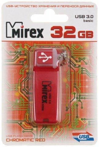 Флэш-накопитель Mirex Chromatic 3.0 32Gb, корпус красный - фото 1 - id-p133126765