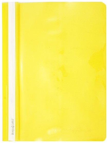 Папка-скоросшиватель пластиковая А4 inФормат толщина пластика 0,15 мм, желтый - фото 1 - id-p133126019