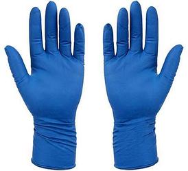 Перчатки латексные одноразовые Flexy Gloves A.D.M размер М, 25 пар (50 шт.), синие