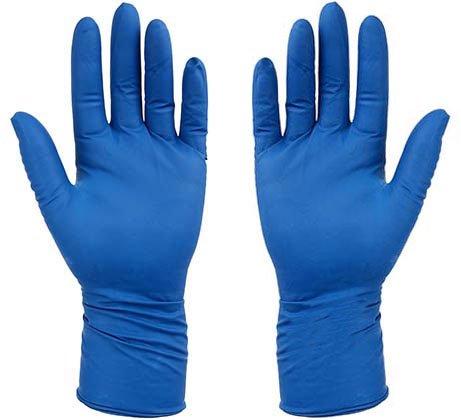 Перчатки латексные одноразовые Flexy Gloves A.D.M размер М, 25 пар (50 шт.), синие - фото 1 - id-p133126480