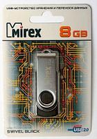 Флэш-накопитель Mirex Swivel 8Gb, корпус черный