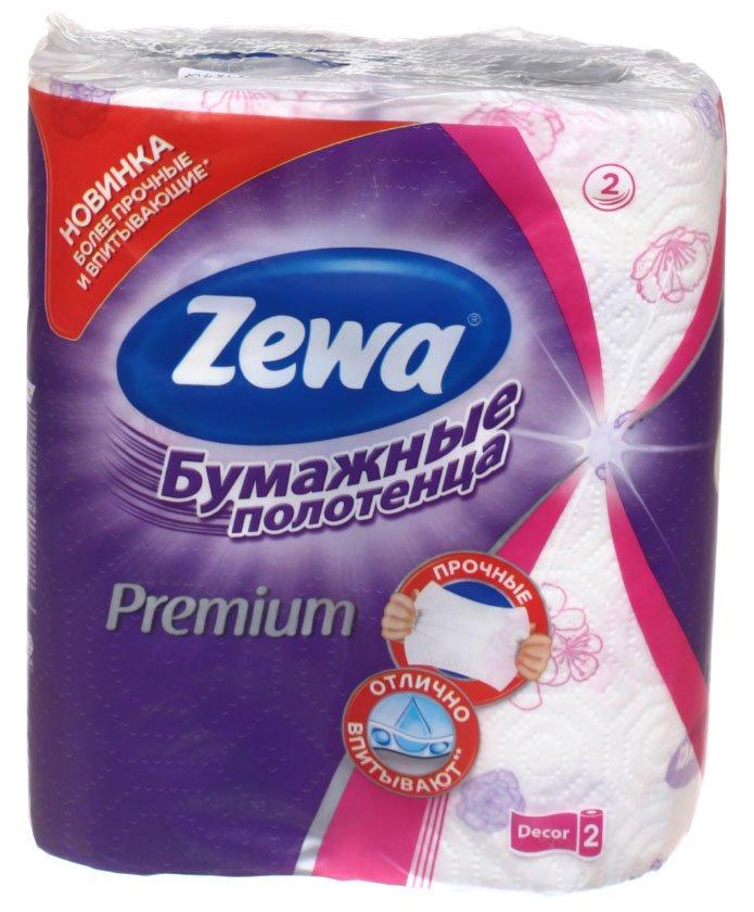Полотенца бумажные Zewa Premium (в рулоне) 2 рулона, ширина 230 мм, цветные - фото 1 - id-p133126519