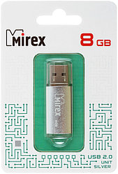 Флэш-накопитель Mirex Unit 8Gb, корпус серебристый