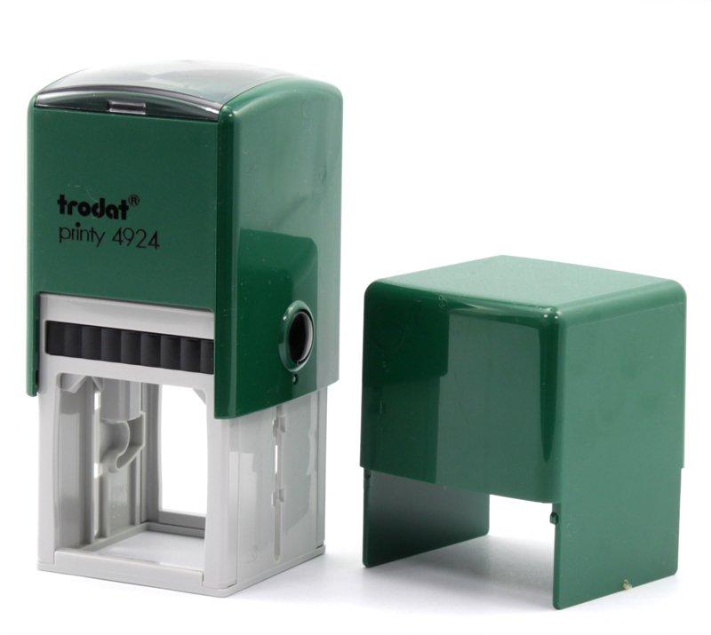 Автоматическая оснастка Trodat 4924 в боксе для клише печати/штампа 40*40 мм, корпус зеленый - фото 2 - id-p133127167