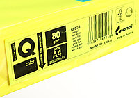 Бумага офисная цветная IQ Color А4 (210*297 мм), 80 г/м2, 500 л., желтая неон