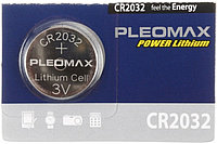 Батарейка литиевая дисковая Samsung Pleomax CR2032, 3V